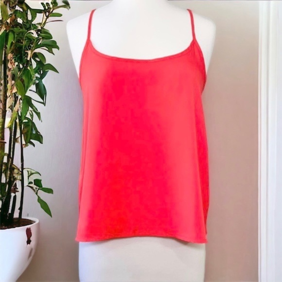 Abercrombie & Fitch Red Orange Cross Back Strappy Lightweight Cami Top Size XS - Picture 1 of 9